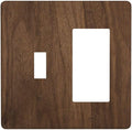 Outlet Covers Dark Brown Wood Grain 1 Toggle 1 Rocker Combo Light Switch Cover Plate Decorative Switch Plate Covers Electrical Wall Plate for Farmhouse Cabin Decor