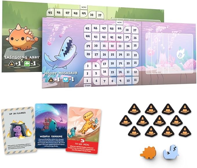 Unstable Games - Happy Little Dinosaurs Hazards Ahead Expansion - Designed to be added to your Happy Little Dinosaurs Base Game - Perfect for Game Night!
