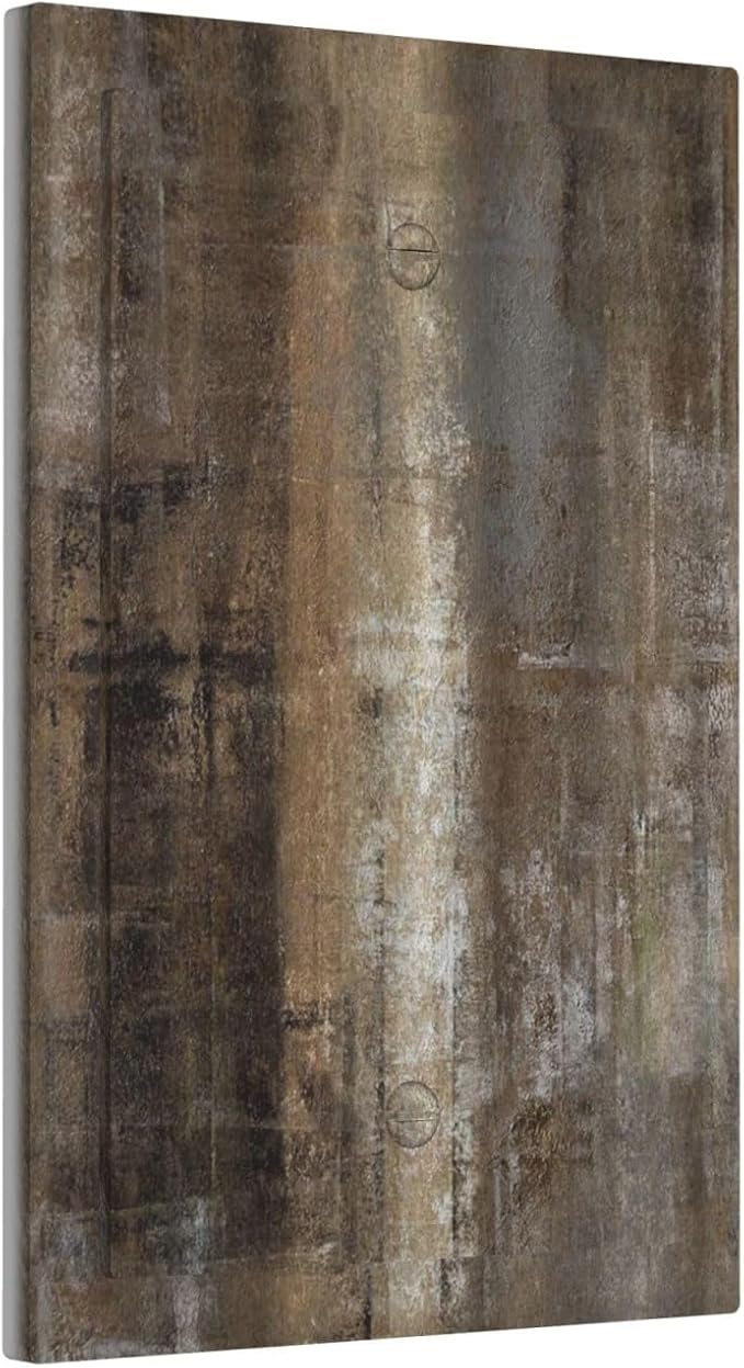 Light Switch Covers Tan Brown Rustic Abstract Wood Vintage Wooden Decorative Switch Plates 1 Gang Blank No Device Outlet Covers Electrical WallPlates for Farmhouse Home Decor