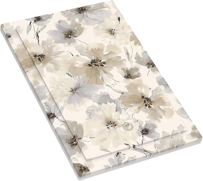 Light Switch Cover Plate Beige Flower Watercolor Flower 1 Gang No Device Blank Wall Plate Decorative Switch Plate Covers Electrical Outlet Cover for Bedroom Home Decor