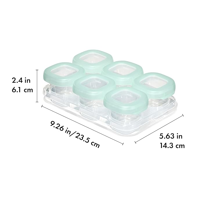 OXO Tot Baby Blocks Freezer Storage Containers (2 Oz.) - Opal