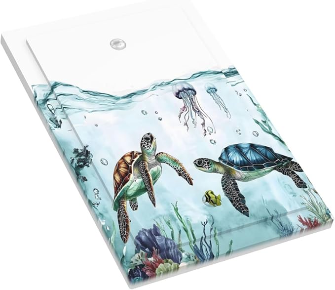 Sea Turtles Sea Coral Seaweed Ocean Jellyfish Light Switch Cover Plate 1 Gang No Device Blank Electrical Wall Plates Faceplate Decorative Switch Plate for Kids Room Bathroom Decor
