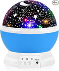 RICTLY Night Light for Kids, Kids Night Light Nebula 360 Degree Rotation - 4 LED Bulbs 12 Light Color Star Projector Changing with USB Cable, Romantic Gifts for Men Women Children