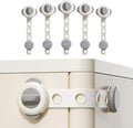 6 Pack Child Proof Cabinet Locks for Baby Proofing, Baby Proof Drawer Locks for Kids,Child Safety, Adjustable Child Locks for Cabinets and Drawers, Easy 3M Adhesive No Drilling (Gray)