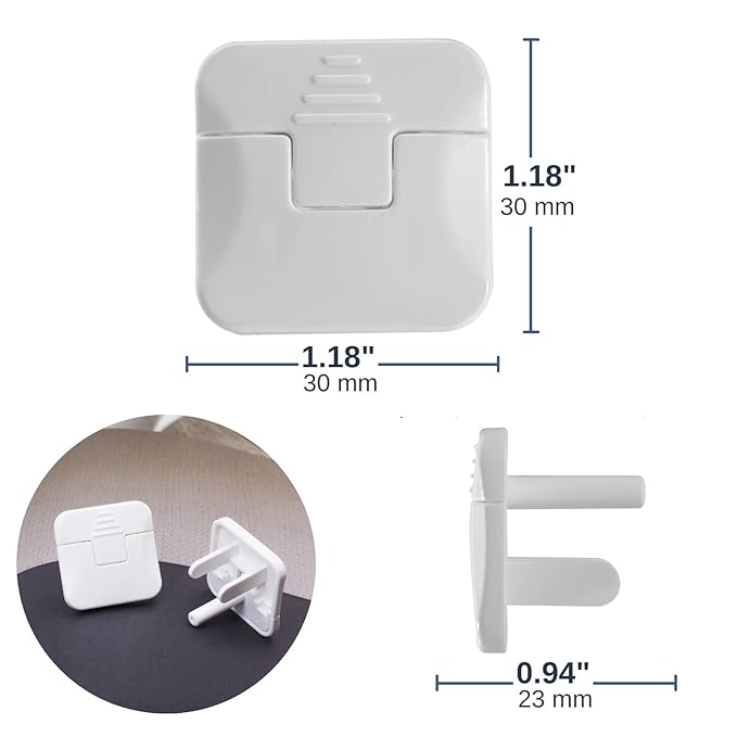 Bates- Outlet Covers Child Proof, 10 Pack, White, 3 Prong Outlet Covers