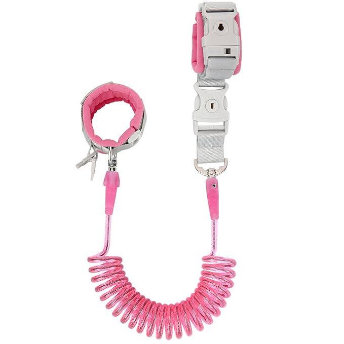 Blisstime 2 in 1 Toddler Leash - Anti Lost Wrist Link for Toddlers - Toddler Harness, Baby Leash, Leash for Toddlers, Wrist Leashes, Child Leashes for Toddlers, Not Easy to Open Without Key