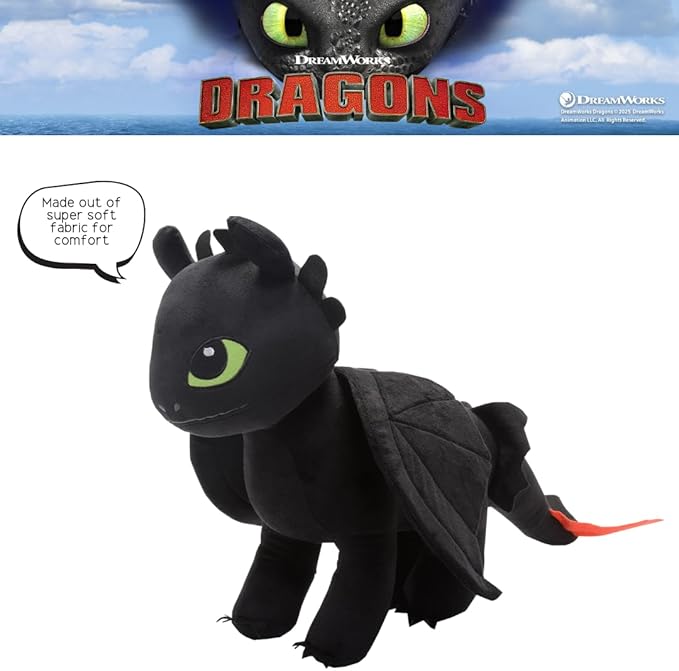 How To Train Your Dragon Toothless Bedding Super Soft Cozy Cuddle Pillow Buddy, (Officially Licensed Product) By Franco Collectibles