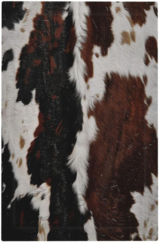 Cowhide Print Abstract Animal Fur Rustic Light Switch Cover Plate 1 Gang No Device Blank Electrical Wall Plates Faceplate Decorative Switch Plate Covers for Farmhouse Home Decor