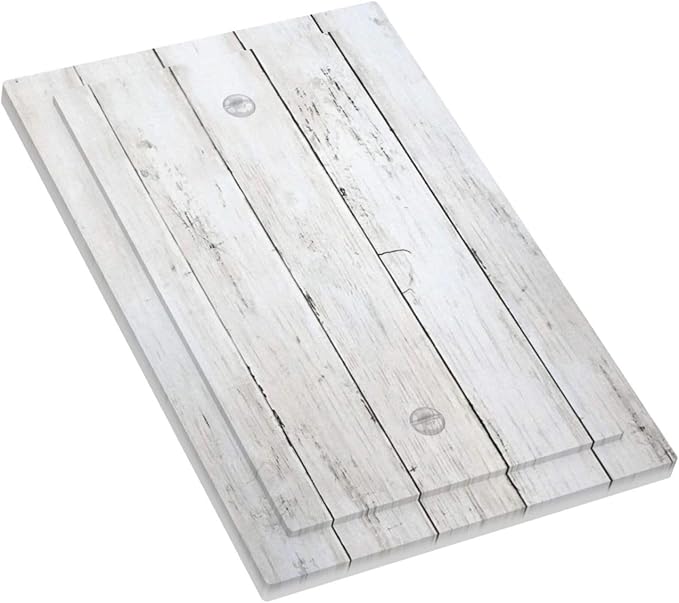Modern Rustic Wood White Oak Print Light Switch Cover Plate 1 Gang No Device Blank Electrical Wall Plates Faceplate Decorative Switch Plate Covers for Farmhouse Home Decor