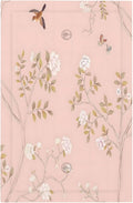 Pink Background Flowers Bird Butterflies Floral Light Switch Cover Plate 1 Gang No Device Blank Electrical Wall Plates Faceplate Decorative Switch Plate Covers for Bedroom Living Room Decor