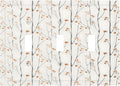 Boho Floral Watercolor Tree Branch Flower Minimalist Decorative Switch Plates 3 Gang Wall Plate Triple Toggle Light Switch Cover Faceplate Electrical Wall Panels for Bedroom Living Room Decor