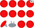 24 Packs Pure Red Pattern Outlet Covers Child Proofing, Child Proof Socket Plug Covers, 2-Prong Wall Plug Plate Caps for Kids Room, Home, Bedroom, Kitchen
