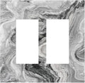 Beautiful Grey Marble Texture Simple Abstract Print Decorative Outlet Covers 2 Gang Double GFCI Rocker Electrical Wall Panels Light Switch Cover Plate for Bathroom Kitchen Decor