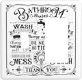 Bathroom Wash Inspirational Quote 2 Gang Single Toggle/Rocker Combination Light Switch Cover Decorative Wall Plate Cover Electrical Faceplate Art Decor