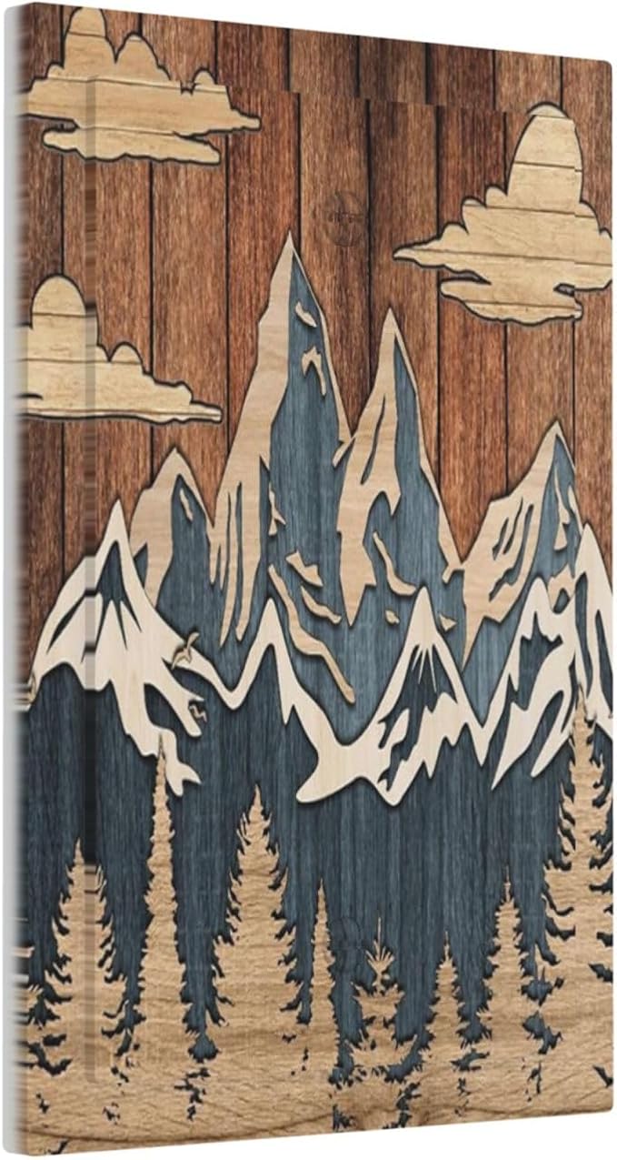 Blue Mountain Range Forest Nature Wilderness Wood Texture Light Switch Cover Plate 1 Gang No Device Blank Electrical Wall Plates Faceplate Decorative Switch Plate Covers for Farmhouse Home Decor