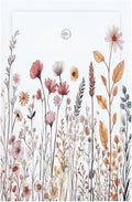 Light Switch Cover Plate Spring Floral Pink Wildflower Leaves Plants 1 Gang No Device Blank Electrical Wall Plates Faceplate Decorative Switch Plate For Home Bed Room Decor