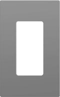 ENERLITES Grey Screwless Decorator Wall Plate Child Safe Outlet, Size 1-Gang 4.68" H x 2.93" L Switch Cover, Unbreakable Polycarbonate Thermoplastic, SI8831-GY, Glossy, Gray