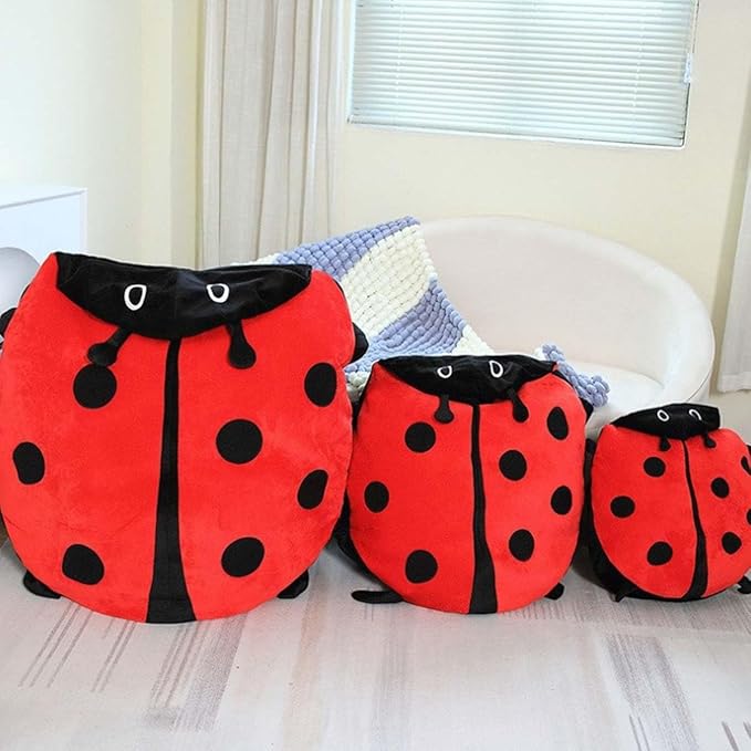 Wearable Ladybug Pillow, 23.6/39.4in Cute Warm Removable Sleeping Wearable Lady Bug Wearable Pillows with Hat for Xmas Gift (39.3 in)