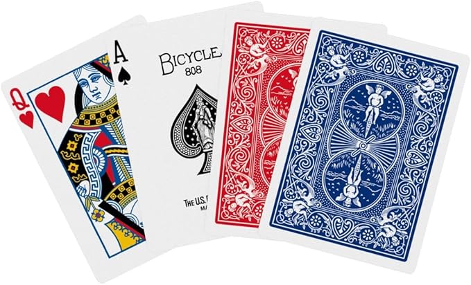 Bicycle Standard Playing Cards, Standard Poker Size Deck of Cards, Red & Blue (2 Pack), Classic Cards for Poker, Blackjack, Family Game Night & Card Games, Fun for All Ages