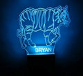 MIRROR MANIA Night Light Multi Color Personalized LED Plug-in, Ultra-Slim Touch Night Light Smart Dusk to Dawn Sensor, Kids Children's Bedroom Kitchen Bathroom Hallway Play Room Variations (Tiger)