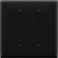 ENERLITES Double Blank Outlet Cover, Two Gang Blank Wall Plate, Oversized 2-Gang 5.5" x 5.5", Unbreakable Polycarbonate Thermoplastic, UL Listed, 8802O-BK, Black