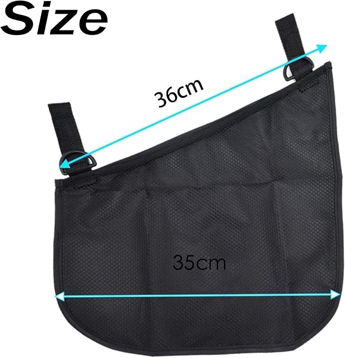 2 Pack Universal Side Sling Stroller Mesh Cargo Net with Non-Slip and Adjustable Straps Side Sling Stroller Mesh Cargo Organizer for Extra Stroller Storage Space