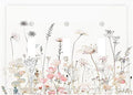 Floral Watercolor Wildflower Dandelion Plant Decorative Switch Plates 3 Gang Wall Plate Triple Toggle Light Switch Cover Faceplate Electrical Wall Panels for Farmhouse Bed Room Decor