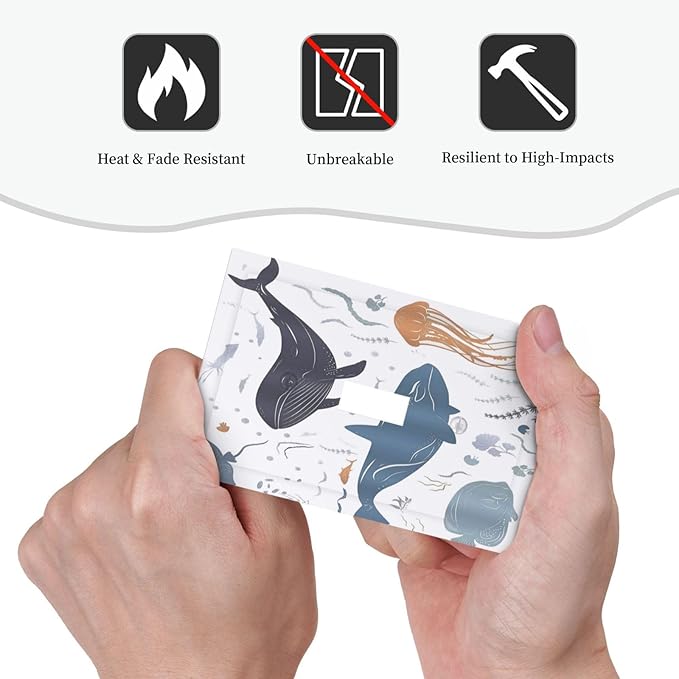 Kids Sea Animal Decorative 1 Gang Single Toggle Light Switch Covers Decorative Wall Plate Switchplate Electrical Faceplate for Nursery Kidsroom Bedroom Decor