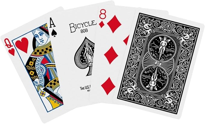 Bicycle 48pk Red & Black Rider Back Playing Cards, Standard Index, Decks of Cards, Premium Poker Cards for Blackjack, Casino Games & Family Game Night, 2 Count (Pack of 1)
