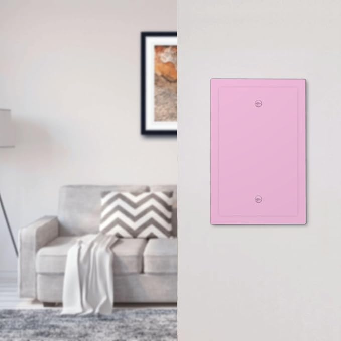 Light Purple Decorative 1 Gang No Device Blank Wall Plate Lavender Girly Fashion Trendy Elegant Luxury Solid Purple Light Switch Cover Switchplate Electric Unused Faceplate Covers