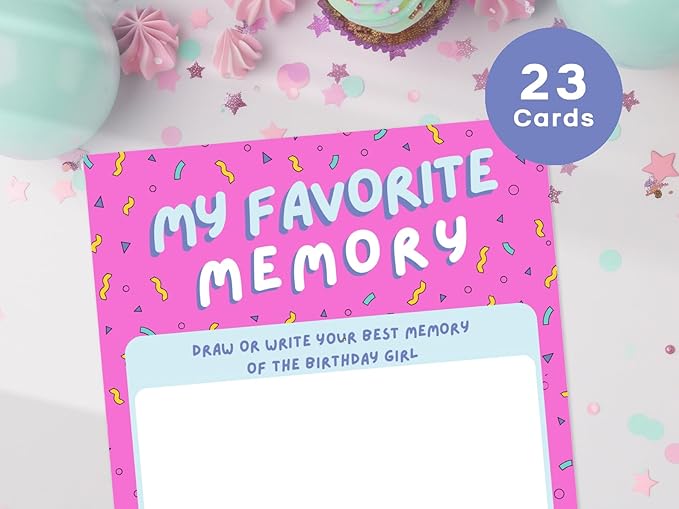 Markt My Favourite Memory, Birthday Party Games for Kids Party Games, Game Supplies and Activities for Teens, Boys or Girls- Can Play with Who Knows The Birthday Girl Best or Bingo