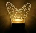 Night Light Multi Color Personalized LED Plug-in, Ultra-Slim Touch Night Light Smart Dusk to Dawn Sensor, Kids Children's Bedroom Kitchen Bathroom Hallway Play Room Variations (Butterfly)