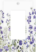 Lavender Wildflowers Purple Flowers Plant Floral Decorative Outlet Covers 1 Gang Single Rocker Light Switch Cover Plate Wall Plates GFCI Faceplate for Bedroom Living Room Decor