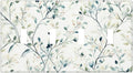 Watercolor Floral Green Leaves Quad Toggle Light Switch Cover Green Botanical Flowers 4 Gang Wall Plate Decorative Electrical Switchplates Covers for Bedroom Kitchen Living Room Decor