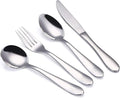 VANRA 4-Piece Children Flatware Set 18/10 Stainless Steel Child Set Tableware Set Silver Cutlery Set Silverware Dinner Utensils for Kids Toddlers (Chrome Finished) (1 Fork + 2 Spoons + 1 Knife)