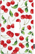 Cherry Fruits 1 Gang Light Switch Cover Red Cherry with Green Leaves Single Toggle Wall Plate Electrical Switchplate Decorative Faceplate for Home & Office 4.5 x 2.76 Inch