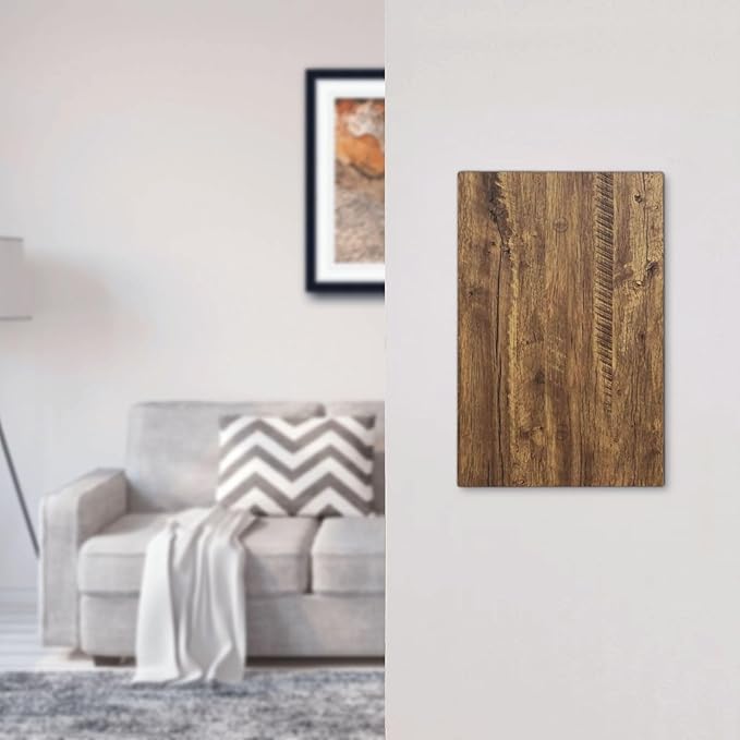 Rustic Brown Wood Distressed Wood Print Light Switch Cover Plate 1 Gang No Device Blank Electrical Wall Plates Faceplate Decorative Switch Plate Covers for Farmhouse Home Decor