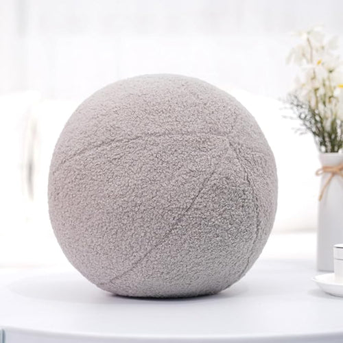 12 Inch Round Hugging Pillow Plush Toy Soft Plushies Throw Pillows Kids' First Ball Plush Toys for Home Decor Or Gift for Kids and Lovers (Gray)