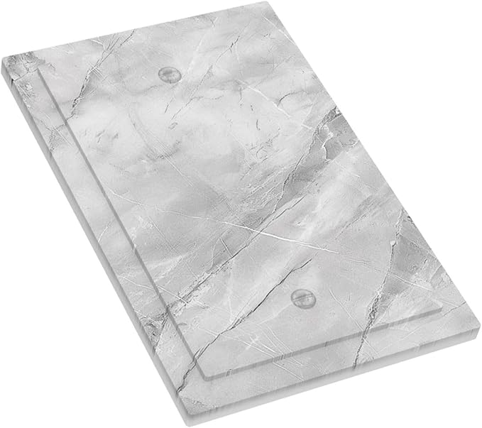 Light Switch Cover Plate Gray Marble Pattern 1 Gang No Device Blank Wall Plate Decorative Switch Plate Covers Electrical Outlet Cover for Home Farmhouse Decor