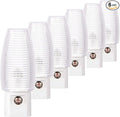 Emotionlite Plug in Night Light, Neutral White LED Nightlight, Dusk to Dawn Sensor, Kids, Nursery, Bedroom, Bathroom,Hallway, Stairs, Kitchen, 6 Pack
