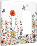 Colorful Butterfly Blossom Flower Floral 2 Gang Single Toggle/Decorator Combination Light Switch Cover Decorative Combo 1-Toggle/1-GFCI/Rocker Wall Plate Cover