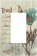 Rustic Elegant Teal Tulip Bible Inspirational Quote Decorative Outlet Covers 1 Gang Single Rocker Light Switch Cover Plate Wall Plates GFCI Faceplate for Farmhouse Bedroom Decor