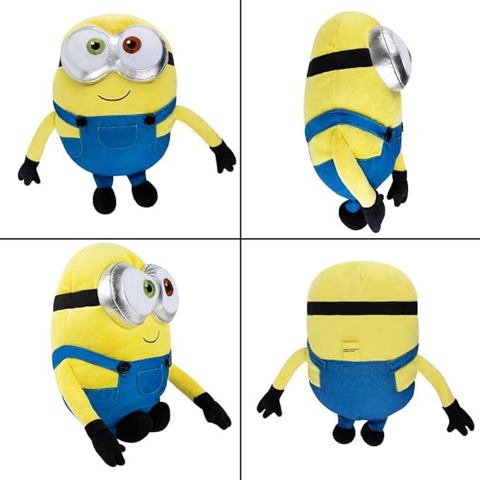 Minions: The Rise of Gru, Bedding Super Soft Plush Bob Cuddle Pillow Buddy, (Official Minions Product) By Franco