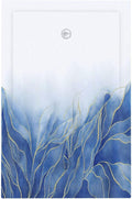 Light Switch Covers Blue Gold Leaf Marble Modern Abstract Decorative Switch Plates 1 Gang Blank No Device Outlet Covers Electrical WallPlates for Kitchen Bathroom Decor