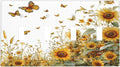 Sunflower Gold Wildflowers Summer Butterfly Light Switch Covers Quad Toggle Electrical Faceplate 4 Gang Wall Plate Decorative Switch Plates Cover for Bedroom Living Room Decor
