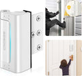 Home Security Door Lock, Upgraded Metal Door Reinforcement Lock, 3" Withstands 1000 lbs of Impact for Inward Swing Doors, Defender Door Locks for Kids Safety, Prevent Unauthorized Entry (White)