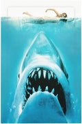 Beach Shark Oceanjaws Movie Vintage Look Light Switch Cover Plate 1 Gang No Device Blank Electrical Wall Plates Faceplate Decorative Switch Plate Covers for Bathroom Kids Room Decor