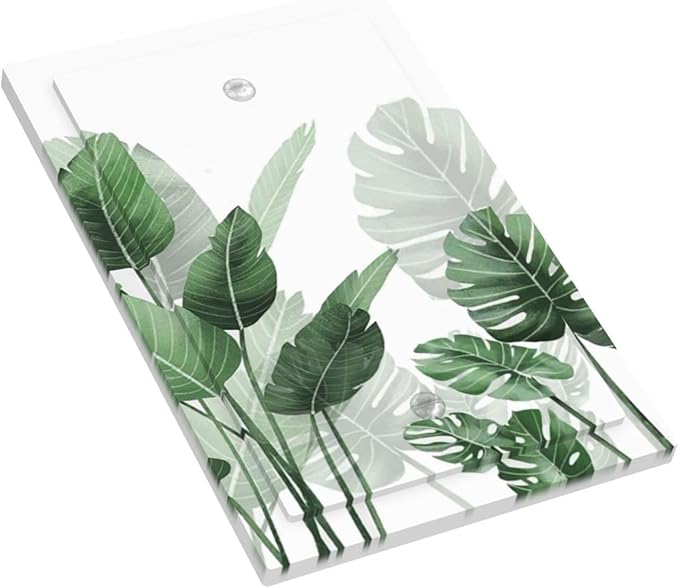 Light Switch Cover Plate Boho Tropical Plant Natural Palm Leaf 1 Gang No Device Blank Electrical Wall Plates Faceplate Decorative Switch Plate For Bed Room Living Room Decor
