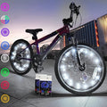 TINANA 2 Tire Pack LED Bike Wheel Lights Ultra Bright Waterproof Bicycle Spoke Lights Cycling Decoration Safety Warning Tire Strip Light for Kids Adults Night Riding