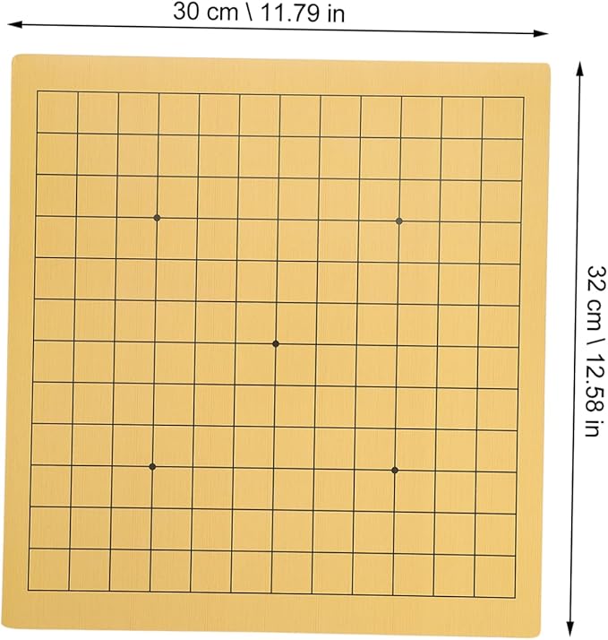 VANZACK 2Pcs Double Sided Folding Go Chessboard for Wooden Travel Chess Board Safe Edges Printing Strategic Board Game Supplies for Learning Fun